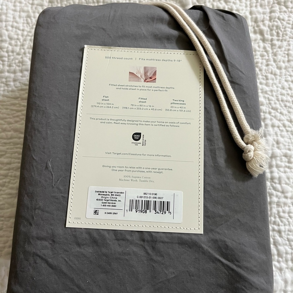 Casaluna Supima Sateen Sheet Set - King